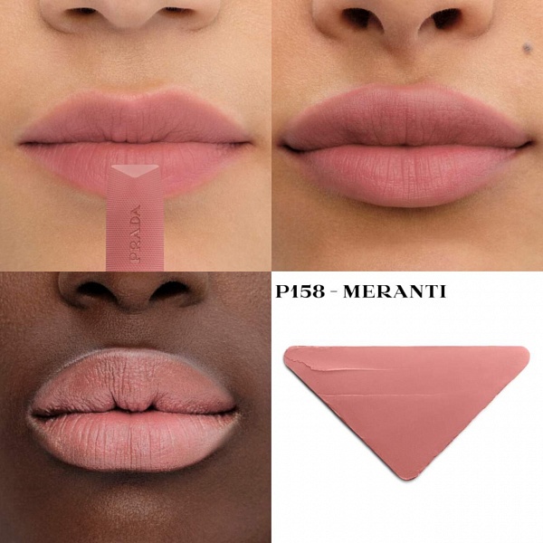 Prada Monochrome Soft Matte / Матовая помада для губ, оттенок P158 Meranti
