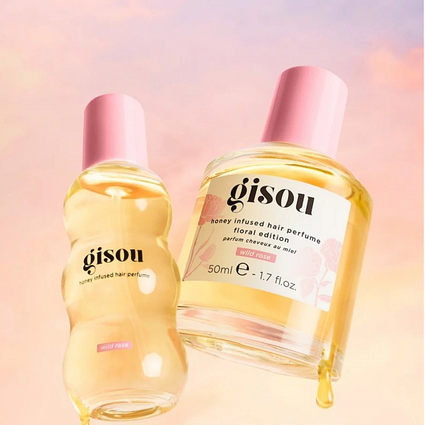 Gisou Honey Infused Hair Perfume Wild Rose / Парфюм для волос Wild Rose, 15 мл
